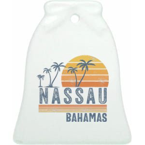 Nassau Bahamas Souvenir Vacation Travel Reminder Ceramic Bell Ornament