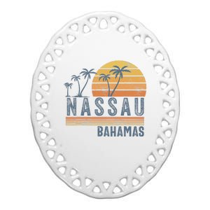 Nassau Bahamas Souvenir Vacation Travel Reminder Ceramic Oval Ornament