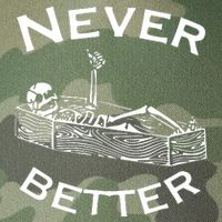 Never Better Skeleton Lazy Halloween Legacy Tie Dye Trucker Hat