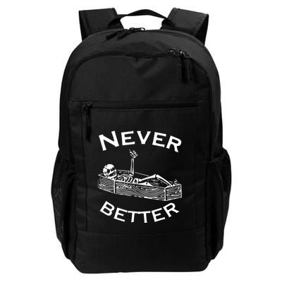 Never Better Skeleton Lazy Halloween Backpack