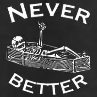 Never Better Skeleton Lazy Halloween Large Microfiber Waffle Golf Towel