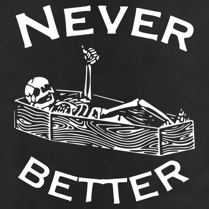 Never Better Skeleton Lazy Halloween Large Microfiber Waffle Golf Towel