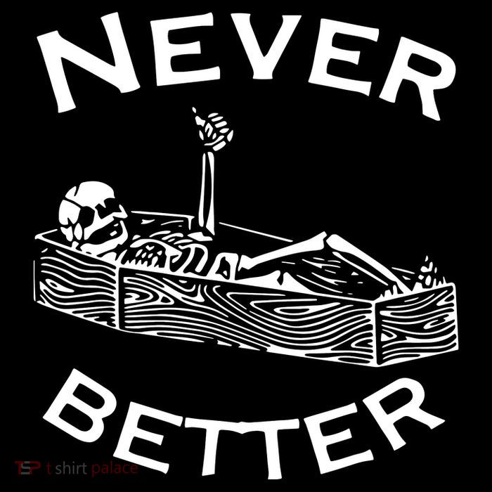 Never Better Skeleton Lazy Halloween Pom Pom 12in Knit Beanie