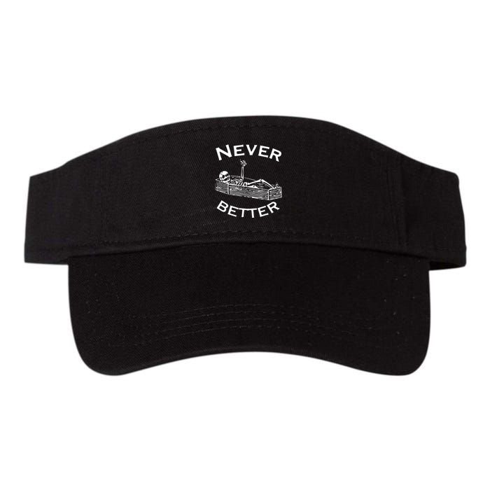 Never Better Skeleton Lazy Halloween Visor