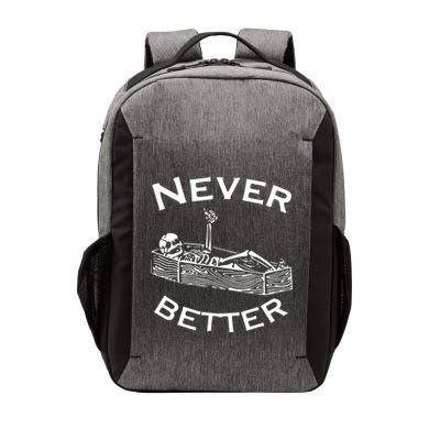 Never Better Skeleton Lazy Halloween Vector Backpack