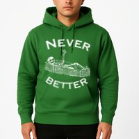 Never Better Skeleton Lazy Halloween Hoodie
