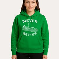 Never Better Skeleton Lazy Halloween Hoodie