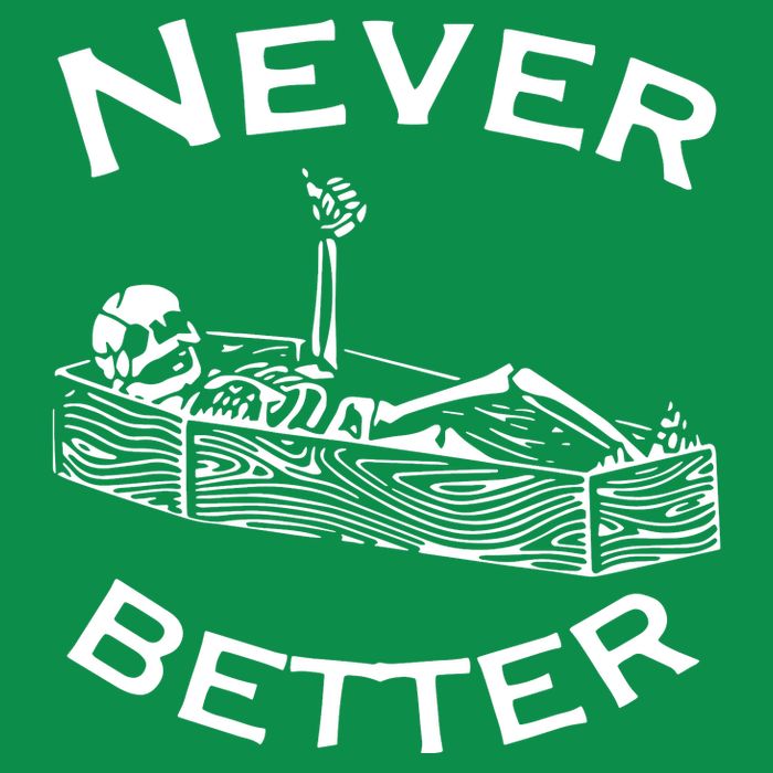 Never Better Skeleton Lazy Halloween Sweatshirt