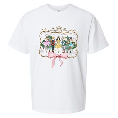 Nutcracker Ballet Sugar Plum Fairy Retro Christmas Sueded Cloud Jersey T-Shirt