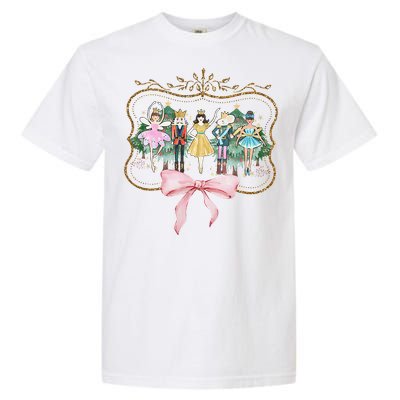 Nutcracker Ballet Sugar Plum Fairy Retro Christmas Garment-Dyed Heavyweight T-Shirt