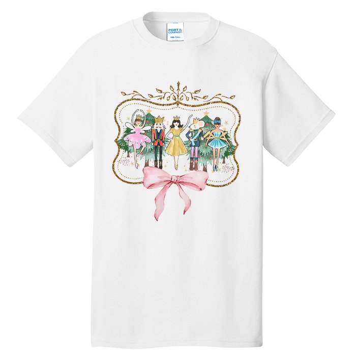 Nutcracker Ballet Sugar Plum Fairy Retro Christmas Tall T-Shirt