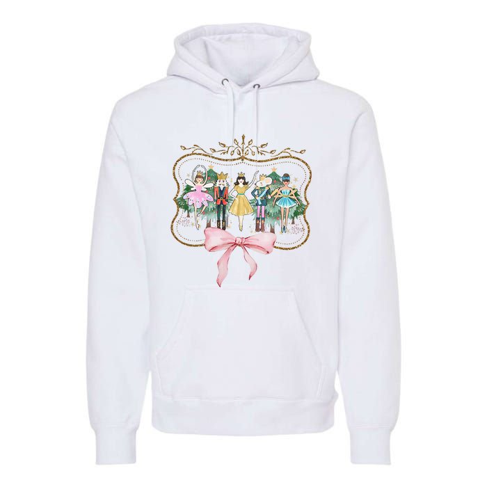 Nutcracker Ballet Sugar Plum Fairy Retro Christmas Premium Hoodie