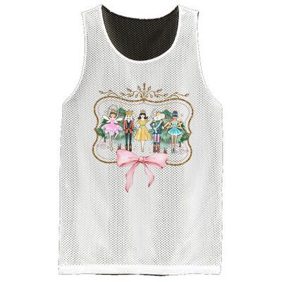 Nutcracker Ballet Sugar Plum Fairy Retro Christmas Mesh Reversible Basketball Jersey Tank