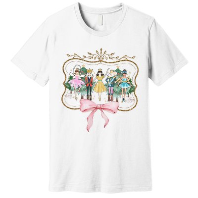 Nutcracker Ballet Sugar Plum Fairy Retro Christmas Premium T-Shirt