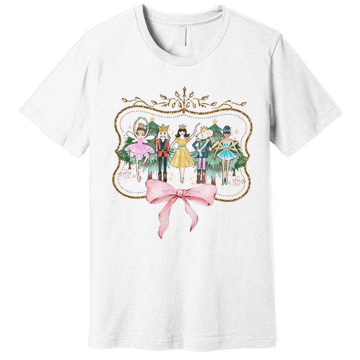 Nutcracker Ballet Sugar Plum Fairy Retro Christmas Premium T-Shirt