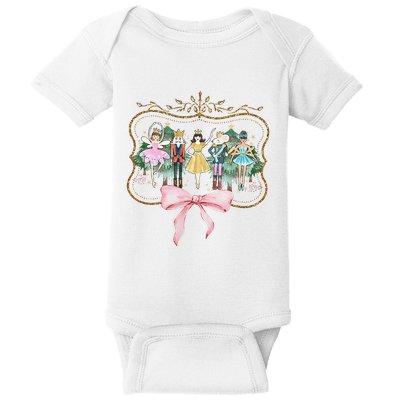 Nutcracker Ballet Sugar Plum Fairy Retro Christmas Baby Bodysuit