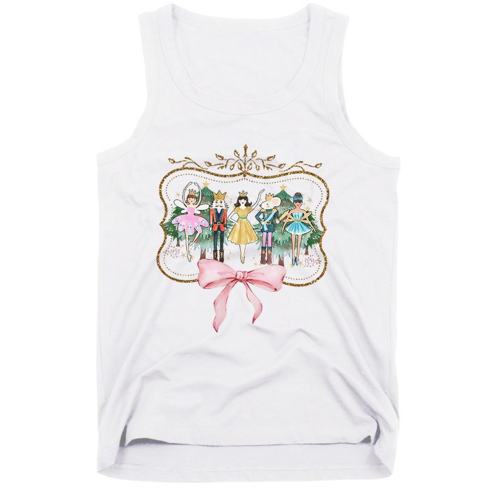 Nutcracker Ballet Sugar Plum Fairy Retro Christmas Tank Top