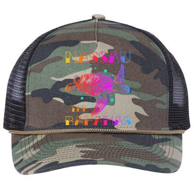 Nassau Bahamas Sea Turtle Bahamas Souvenirs Bahamas Retro Rope Trucker Hat Cap