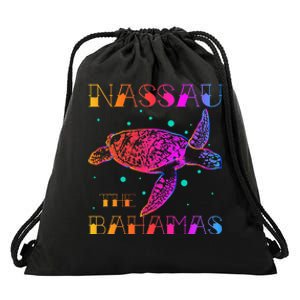 Nassau Bahamas Sea Turtle Bahamas Souvenirs Bahamas Drawstring Bag