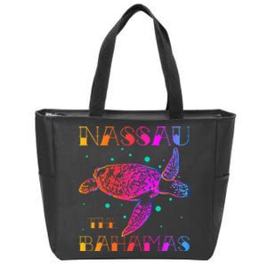 Nassau Bahamas Sea Turtle Bahamas Souvenirs Bahamas Zip Tote Bag