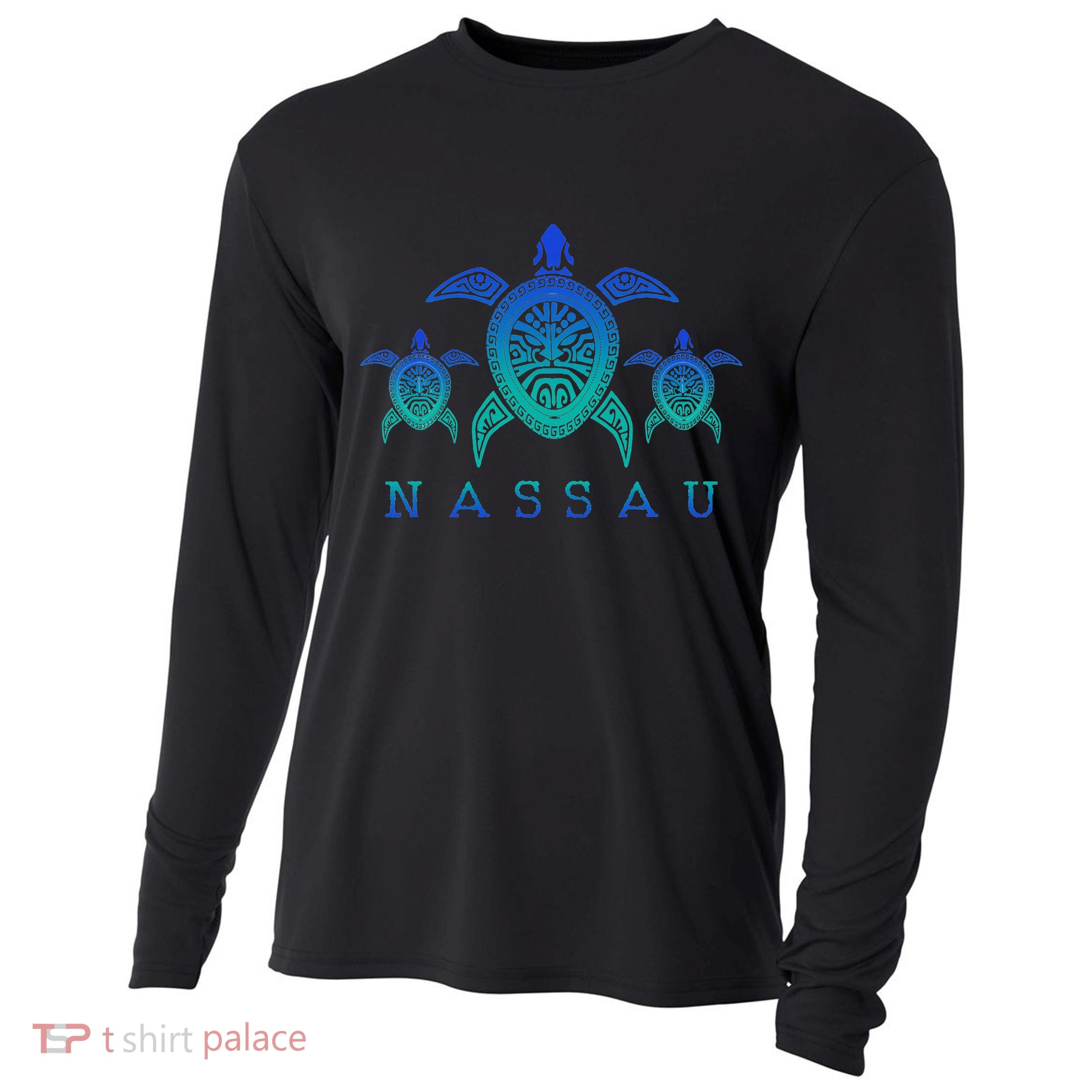 Nassau Bahamas Sea Turtle Scuba Diving Gift Cooling Performance Long Sleeve Crew