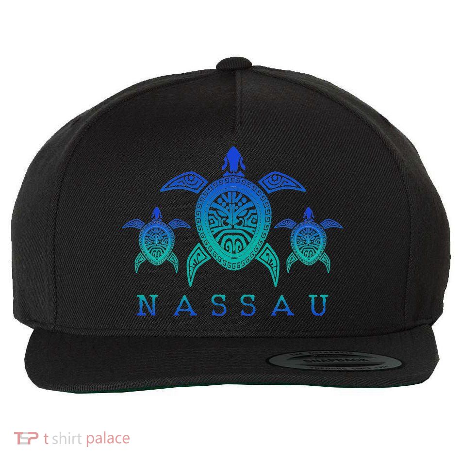 Nassau Bahamas Sea Turtle Scuba Diving Gift Wool Snapback Cap