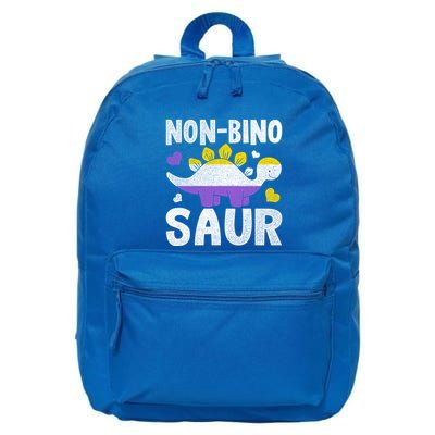 Non Bino Saur Dinosaur Aagender Non Binary Gift 16 in Basic Backpack