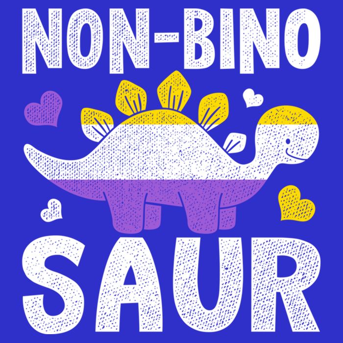 Non Bino Saur Dinosaur Aagender Non Binary Gift 16 in Basic Backpack