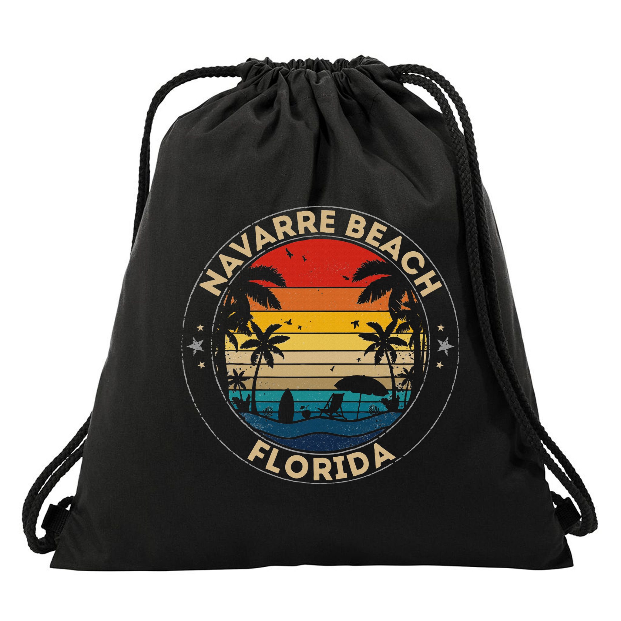 Navarre Beach Souvenir Florida Reminder Drawstring Bag