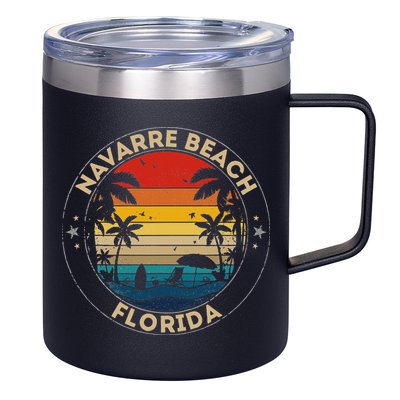 Navarre Beach Souvenir Florida Reminder 12oz Stainless Steel Coffee Mug