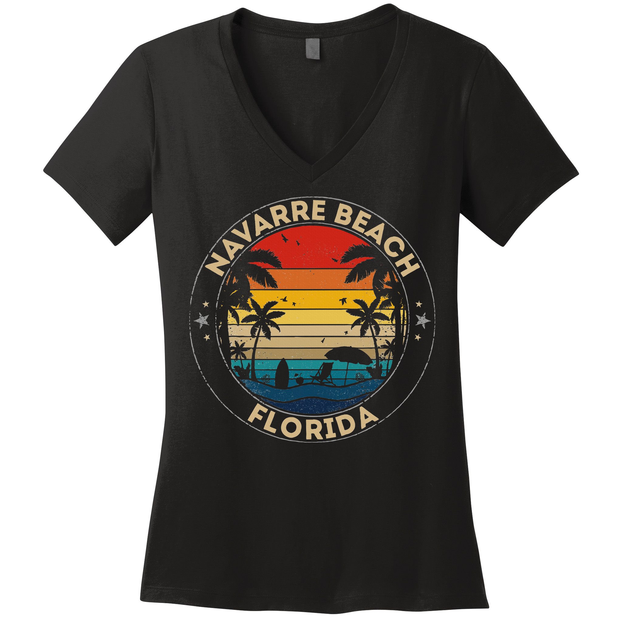 Navarre Beach Souvenir Florida Reminder Women's V-Neck T-Shirt
