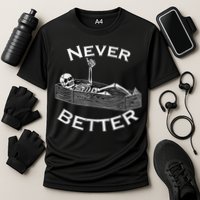Never Better Skull Skeleton Is In The Coffin Halloween Performance Shirt