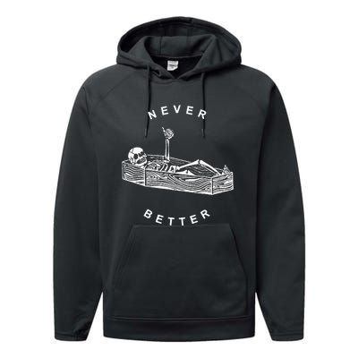 Never Better Skeleton Performance Fleece Hoodie