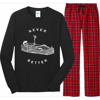 Never Better Skeleton Long Sleeve Pajama Set