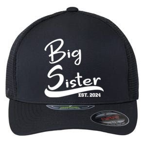 New Big Sister Est 2024 Family Gift Flexfit Unipanel Trucker Cap