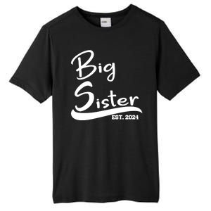 New Big Sister Est 2024 Family Gift Tall Fusion ChromaSoft Performance T-Shirt