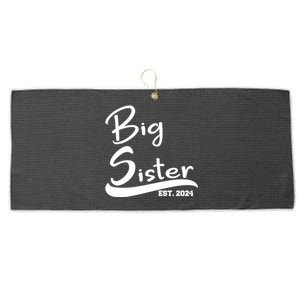 New Big Sister Est 2024 Family Gift Large Microfiber Waffle Golf Towel