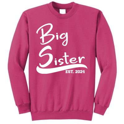 New Big Sister Est 2024 Family Gift Sweatshirt