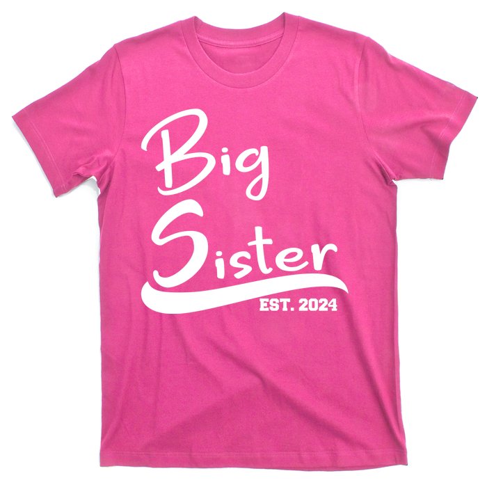 New Big Sister Est 2024 Family Gift T-Shirt