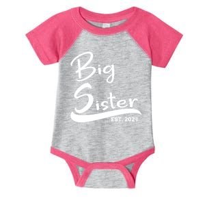 New Big Sister Est 2024 Family Gift Infant Baby Jersey Bodysuit