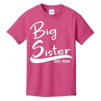 New Big Sister Est 2024 Family Gift Kids T-Shirt