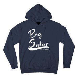 New Big Sister Est 2024 Family Gift Hoodie