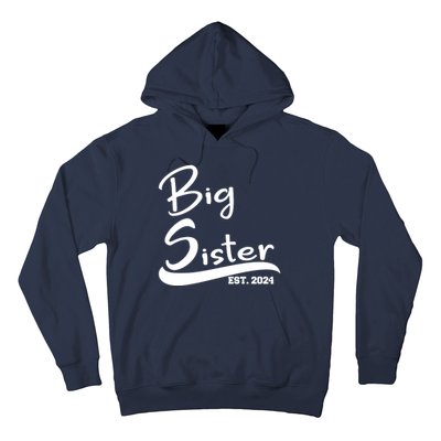 New Big Sister Est 2024 Family Gift Hoodie