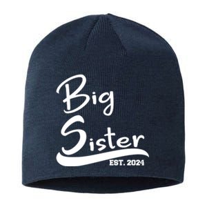 New Big Sister Est 2024 Family Gift Sustainable Beanie