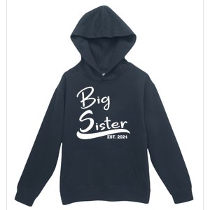 New Big Sister Est 2024 Family Gift Urban Pullover Hoodie