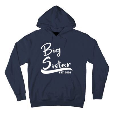 New Big Sister Est 2024 Family Gift Tall Hoodie