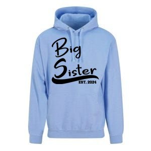 New Big Sister Est 2024 Family Gift Unisex Surf Hoodie