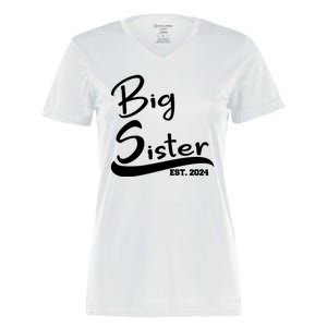 New Big Sister Est 2024 Family Gift Women's Momentum V-Neck T-Shirt