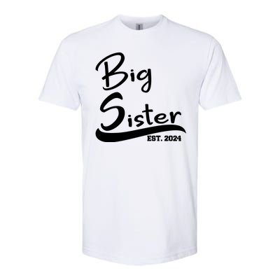 New Big Sister Est 2024 Family Gift Softstyle® CVC T-Shirt