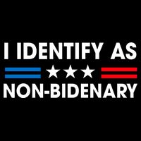 Non Bidenary Shirt I Identify As Non Bidenary Anti Biden American US Flag Tank Top